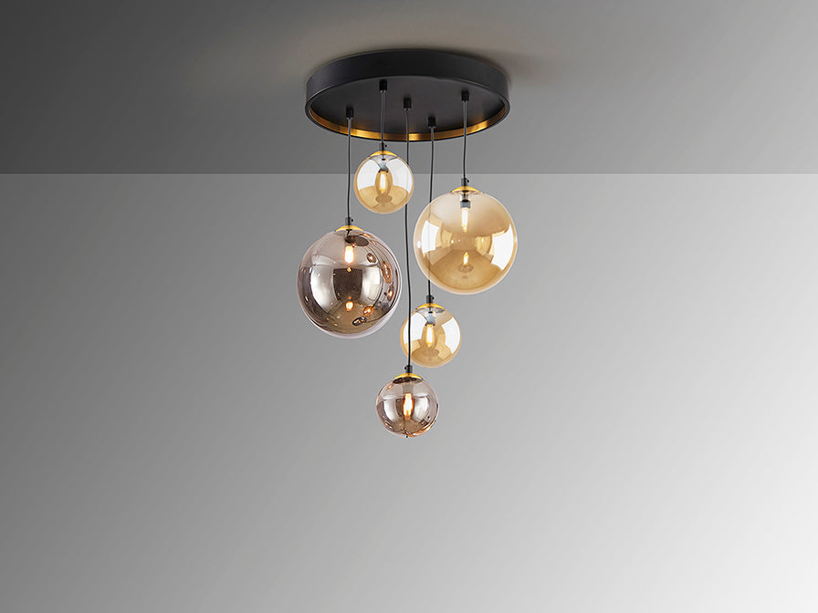 
LED Design Pendellampe „Dark“ 5-flammig
