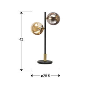 
Lampada da tavolo di design a LED «Dark», a 2 luci