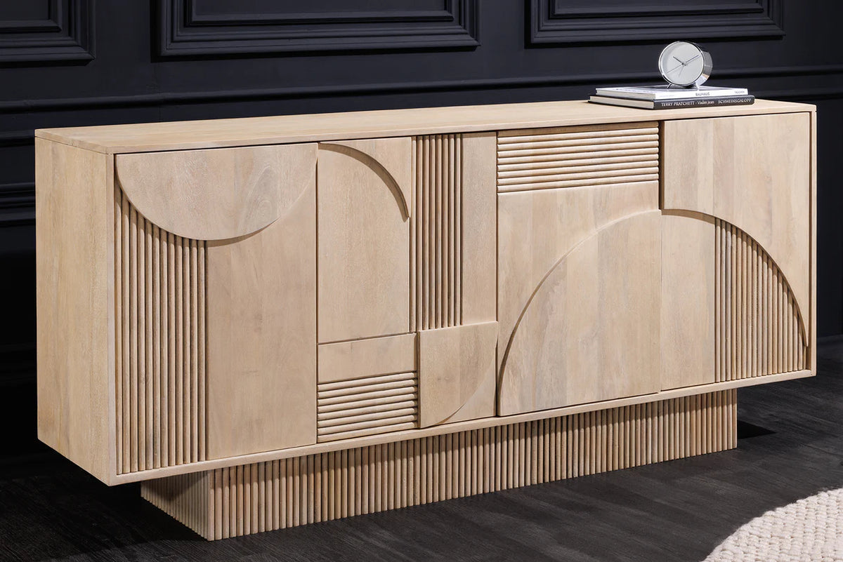 
Massives Design Sideboard „Art Deco“ - Natural Whitewash