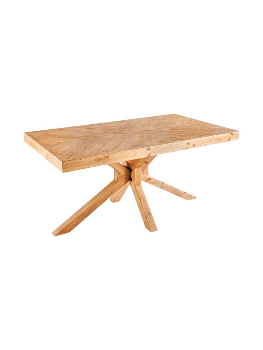 
Tavolo da pranzo in legno massello “Mosaik” in legno di pino riciclato - 160 x 90 cm