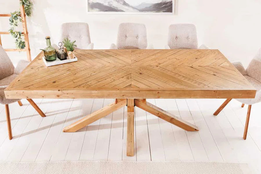 
Tavolo da pranzo in legno massello “Mosaik” in legno di pino riciclato - 160 x 90 cm