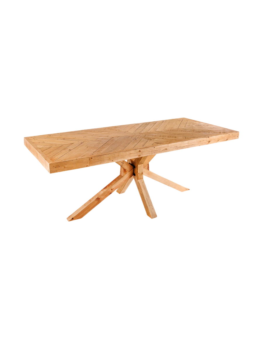 
Tavolo da pranzo in legno massello “Mosaik” in legno di pino riciclato - 200 x 90 cm
