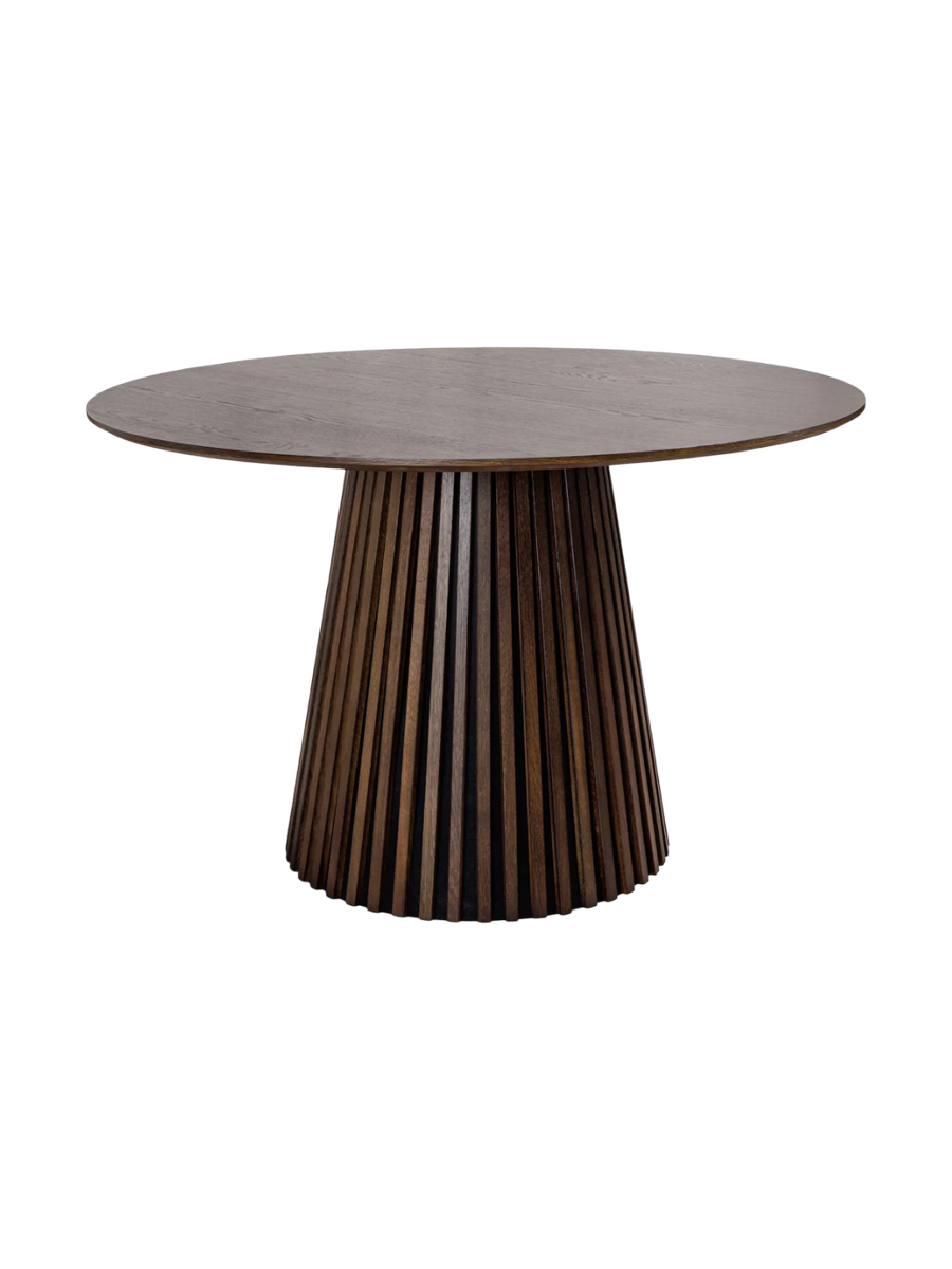 
Table à manger ronde design « Walhalla », différentes tailles - Chêne Brun Foncé / Ø 140 cm