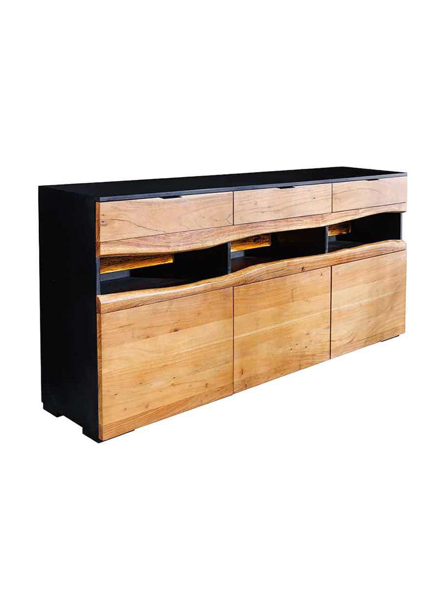 
Design Sideboard „Grand Acacia“ mit LED-Beleuchtung