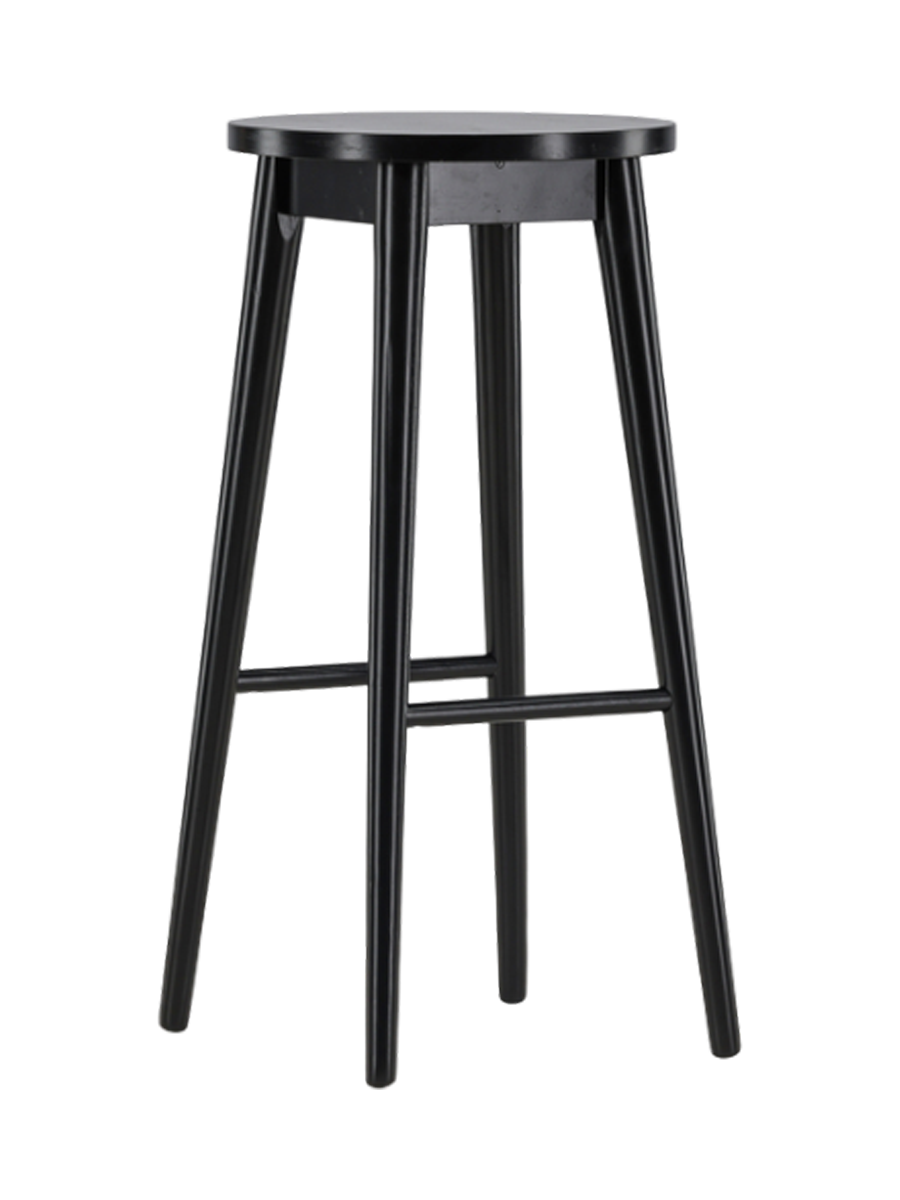 
Tabouret de bar en bois massif « Mollösand » - Noir