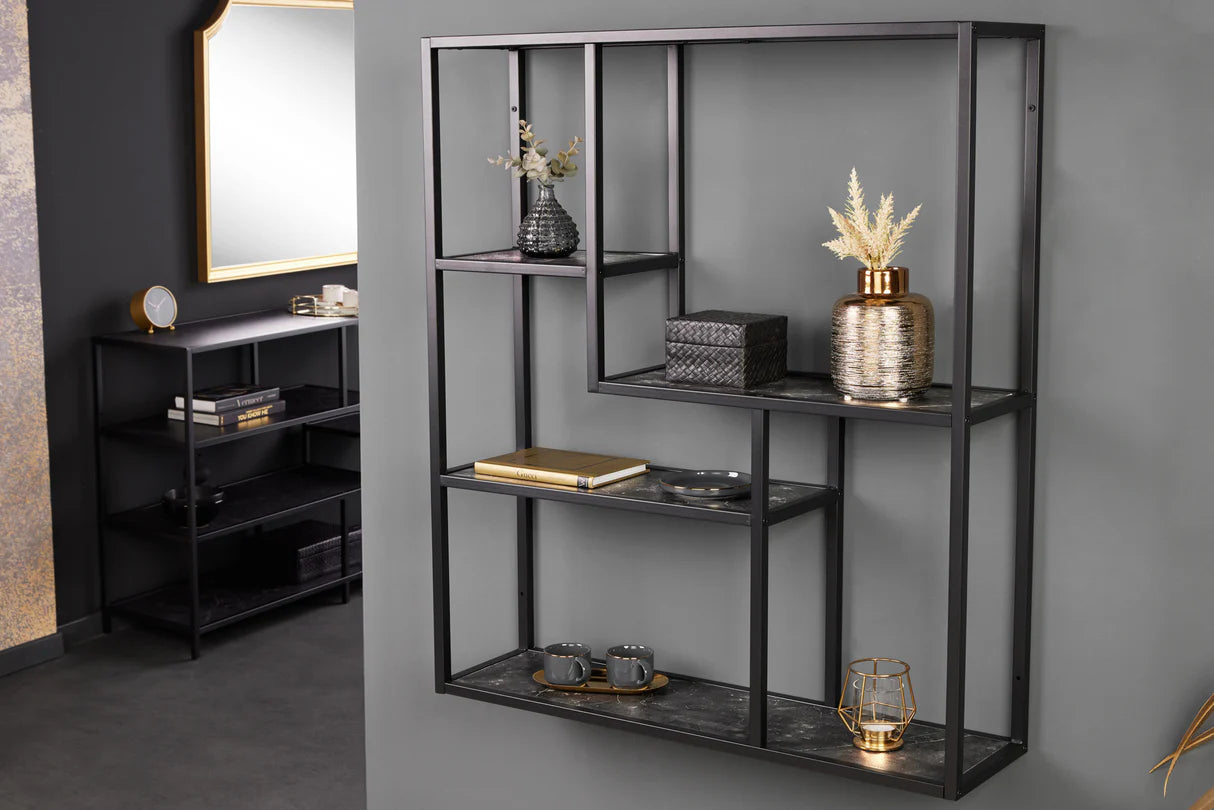 
Étagère murale design « Slim Line » - Aspect marbre foncé