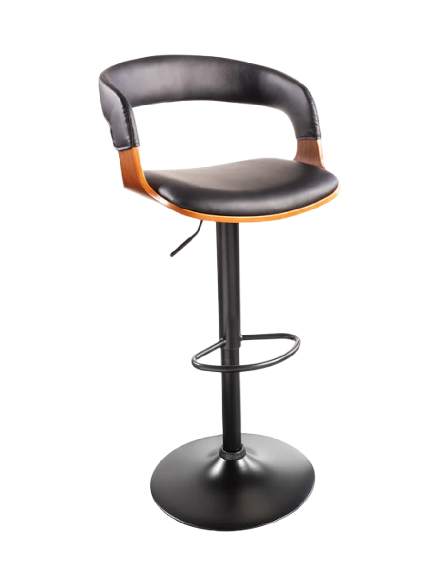 
Tabouret de bar réglable en hauteur « Manhattan » - Noyer / Noir