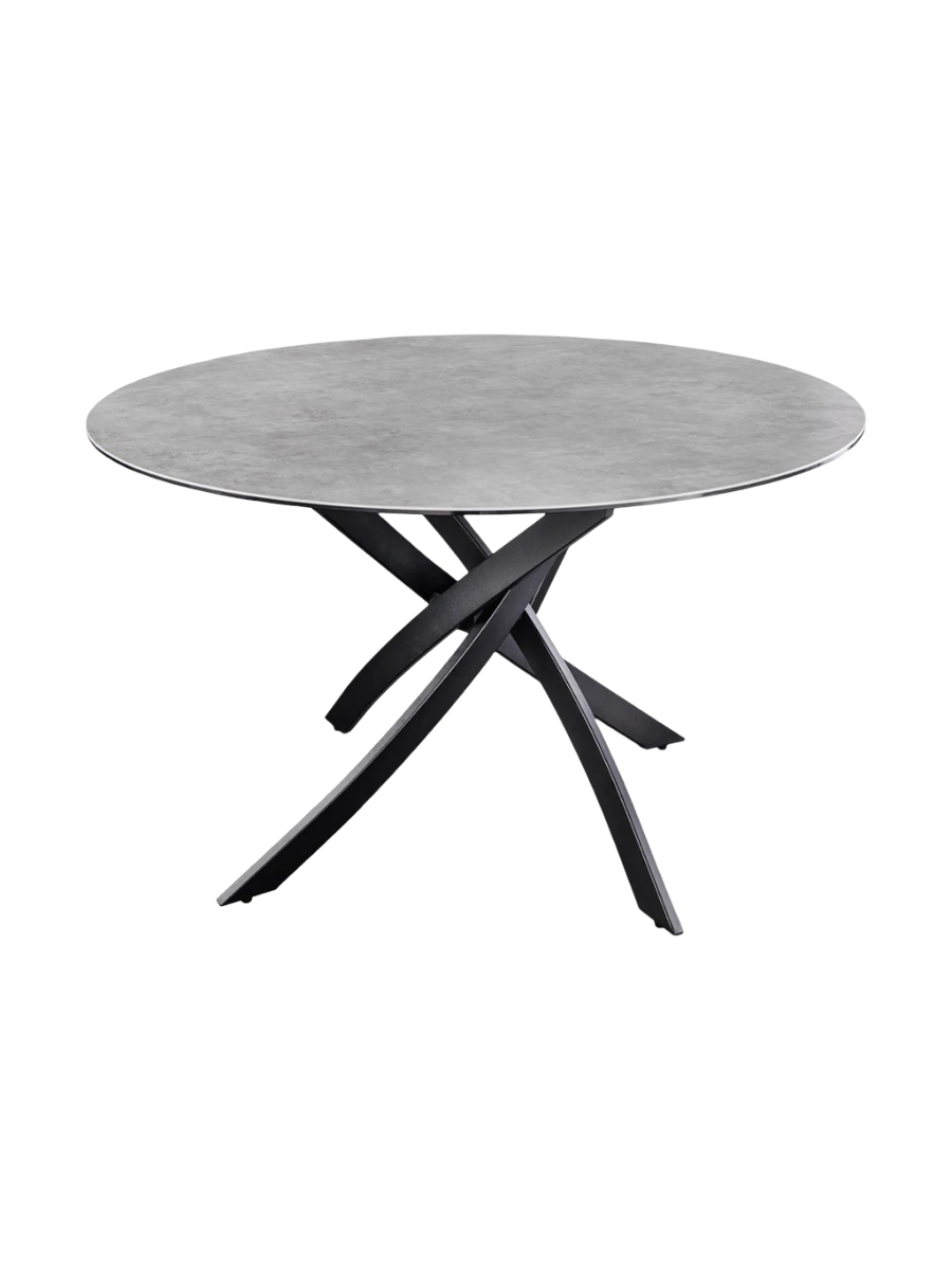 
Round Ceramic Dining Table "Alpino" Ø 120 cm - Anthracite