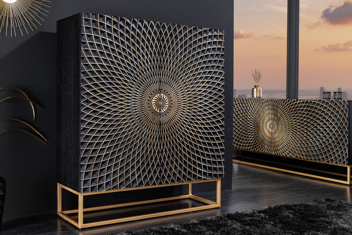 
Highboard design « Illusion » en bois massif