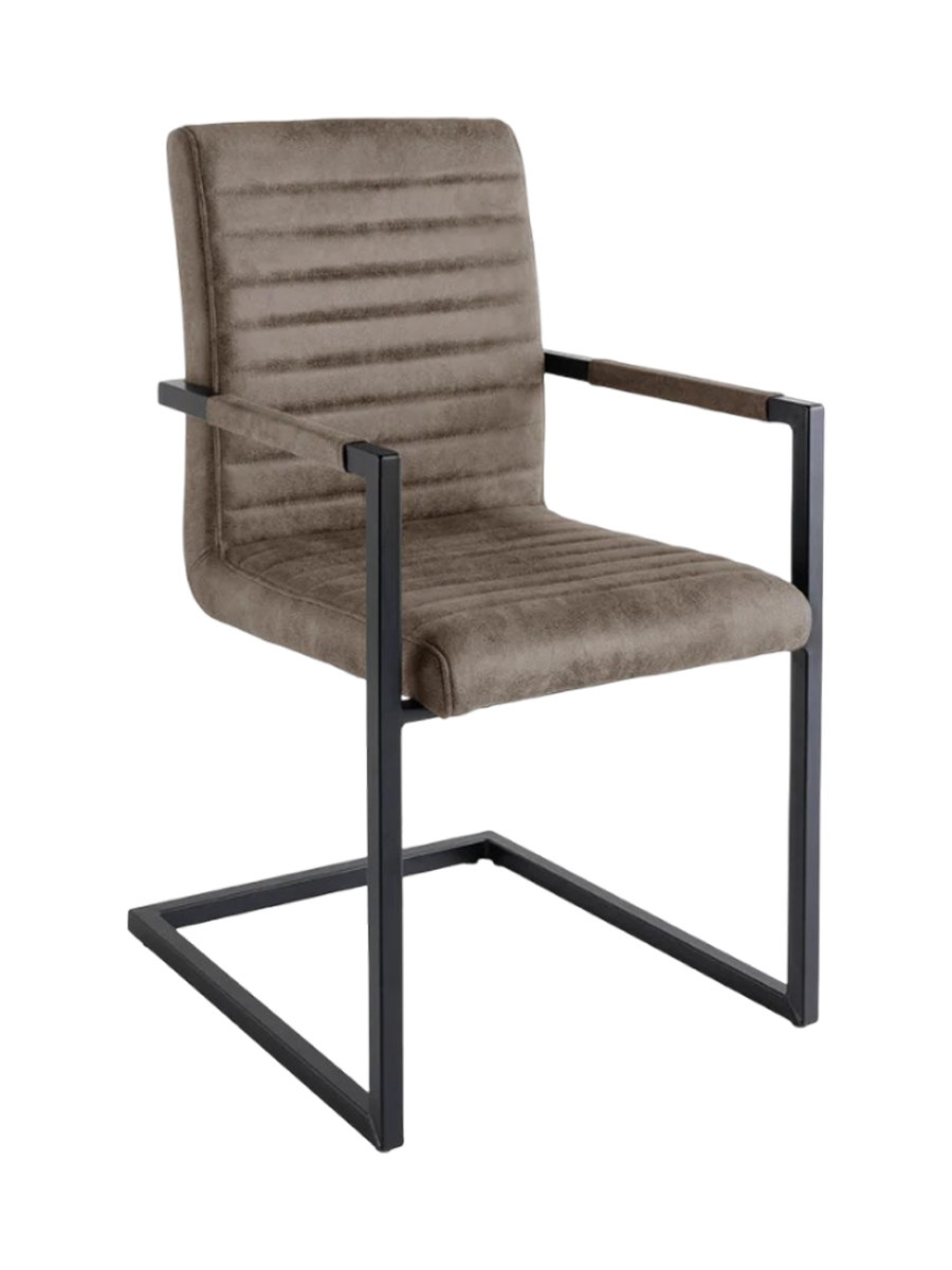 
Chaise cantilever « Loft » - Taupe / Noir