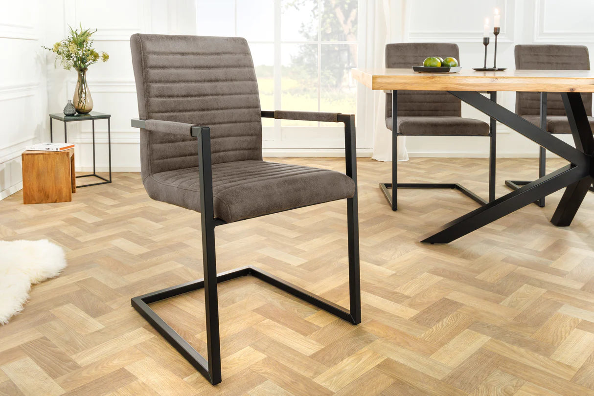 
Chaise cantilever « Loft » - Taupe / Noir