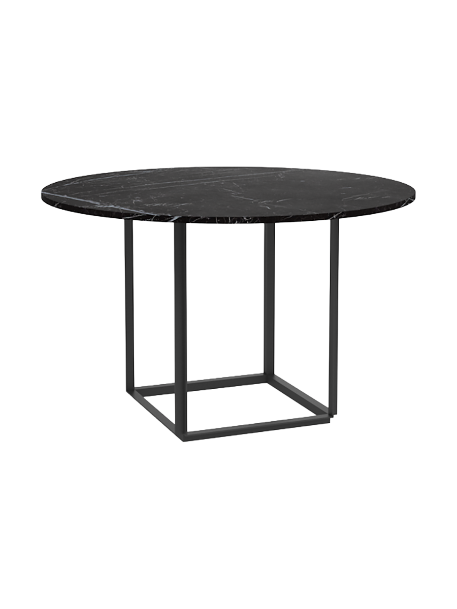 
Designer Marble Dining Table "Florence", various sizes - Black Marquina Marble / Ø 120 cm