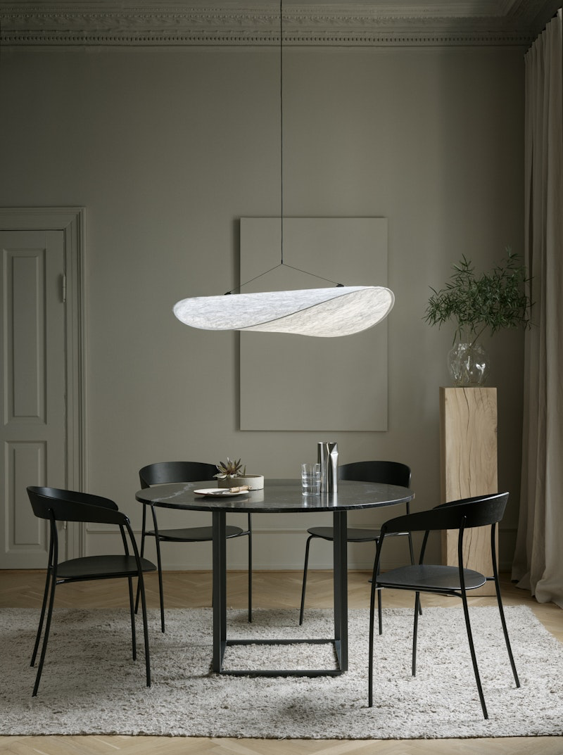 
Designer Marble Dining Table "Florence", various sizes - Black Marquina Marble / Ø 120 cm