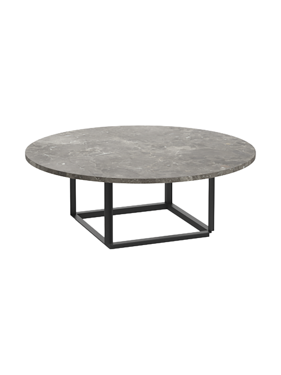
Tavolino da caffè di design in marmo “Florence” - Ø 90 cm - Grigio del Marais Marmor