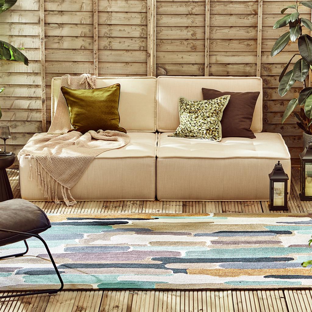 
High-Quality Indoor/Outdoor Designer Rug "Trattino", Various Sizes - 140 x 200 cm