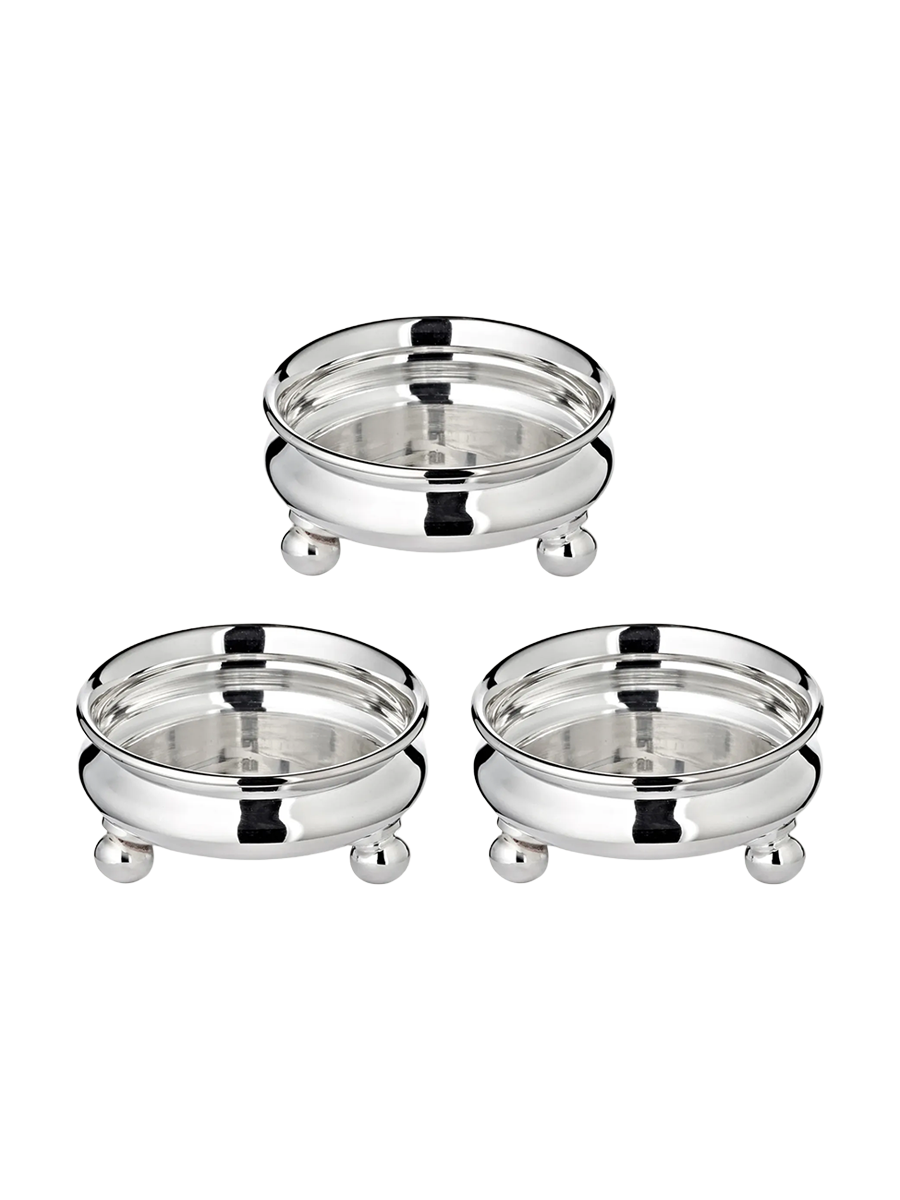 
Set of 3 Design Bowls "Santa", heavy silver-plated