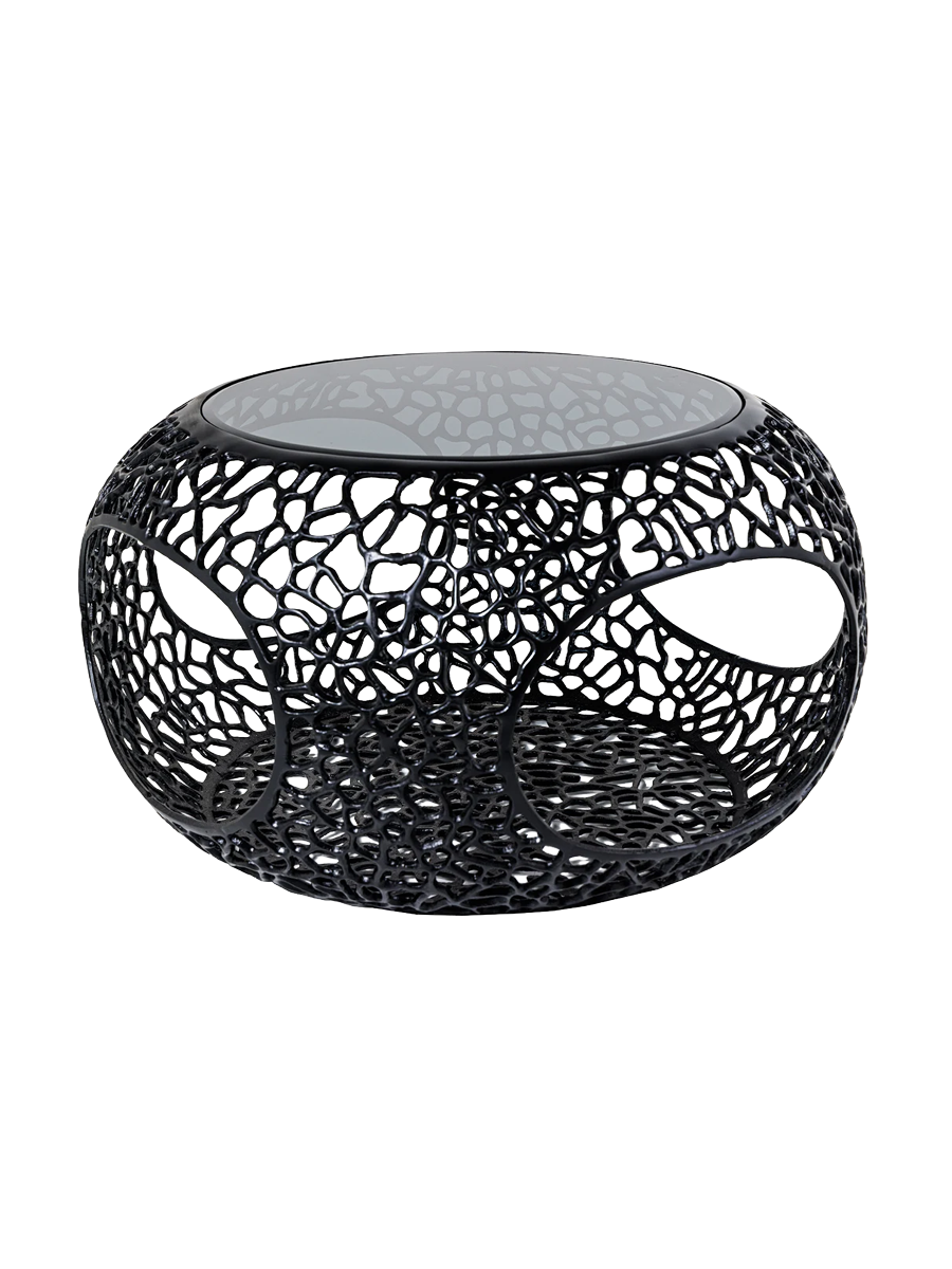
Tavolino da salotto di design „Spin“ Ø 75 cm - Nero