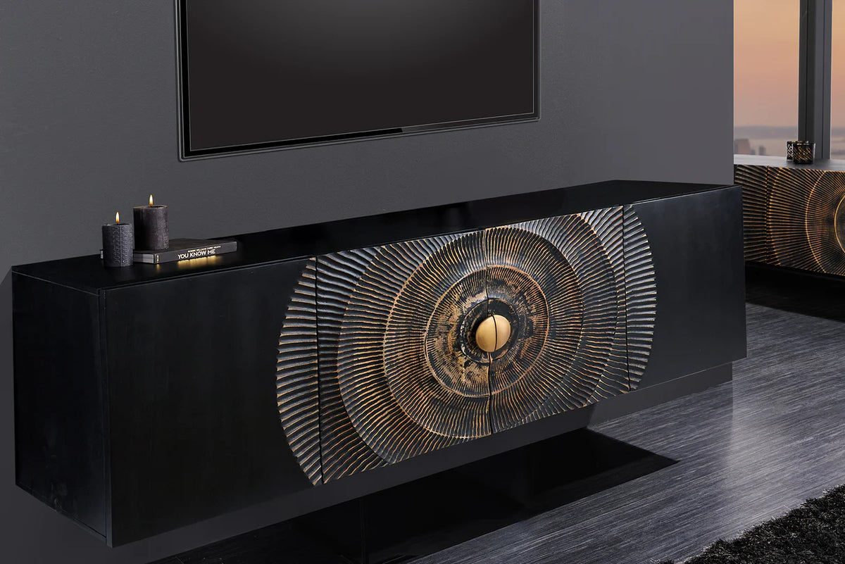 
Massivholz Design Sideboard „Brilliant Sunset“ - wandhängend