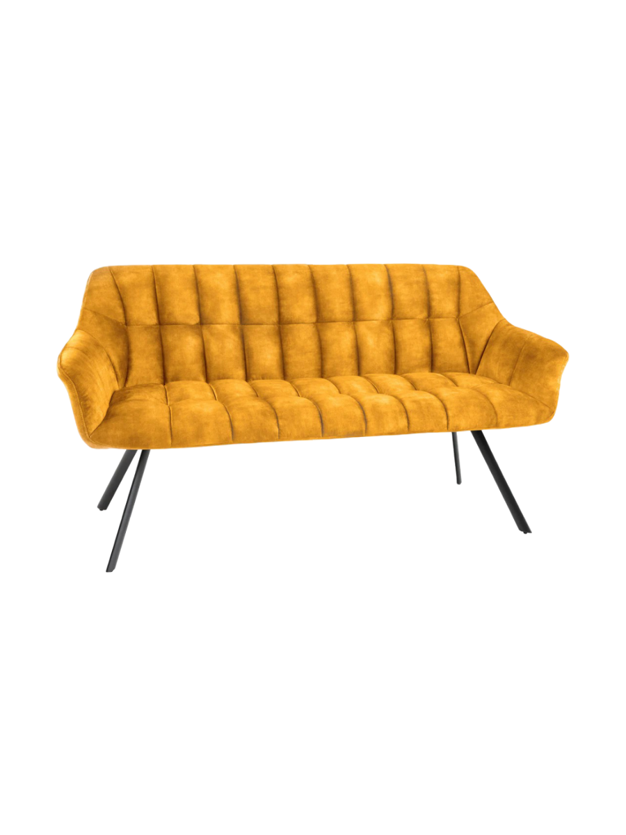 
Banc design « Papillo » - Velours Jaune Moutarde