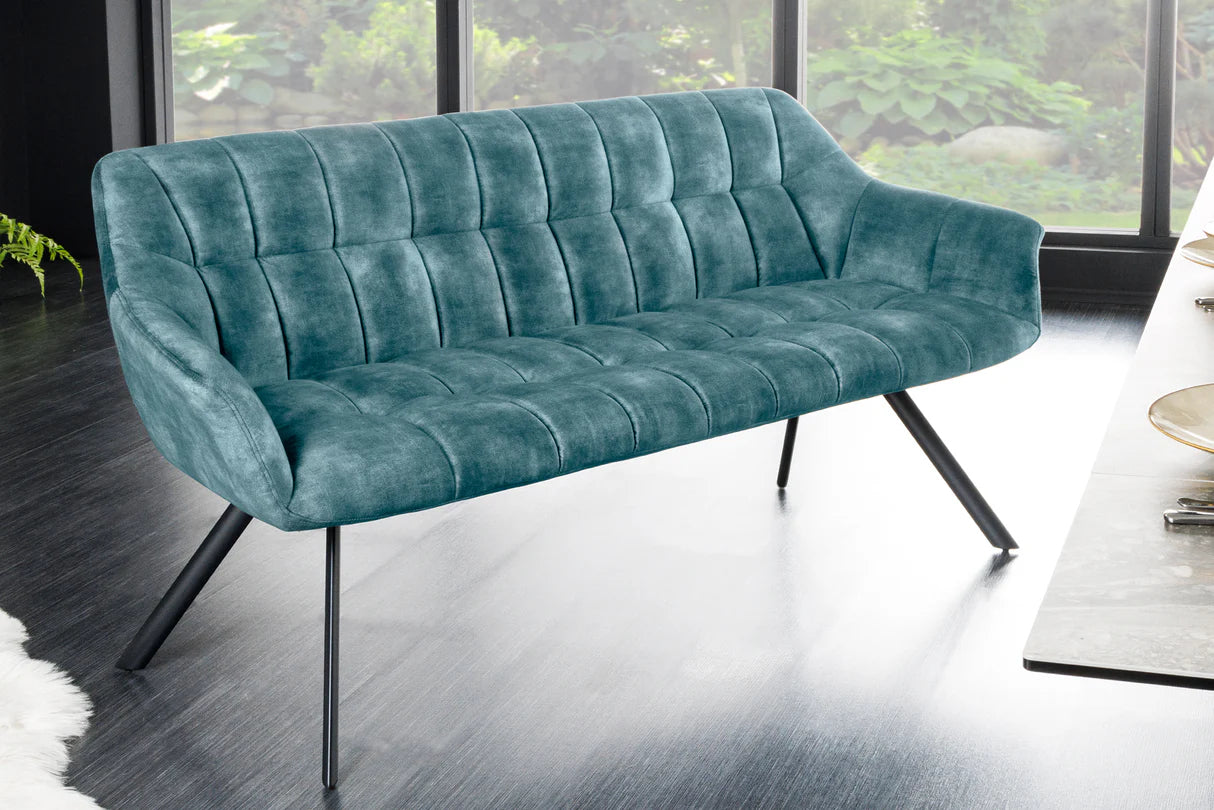 
Banc design « Papillo » - Velours pétrole