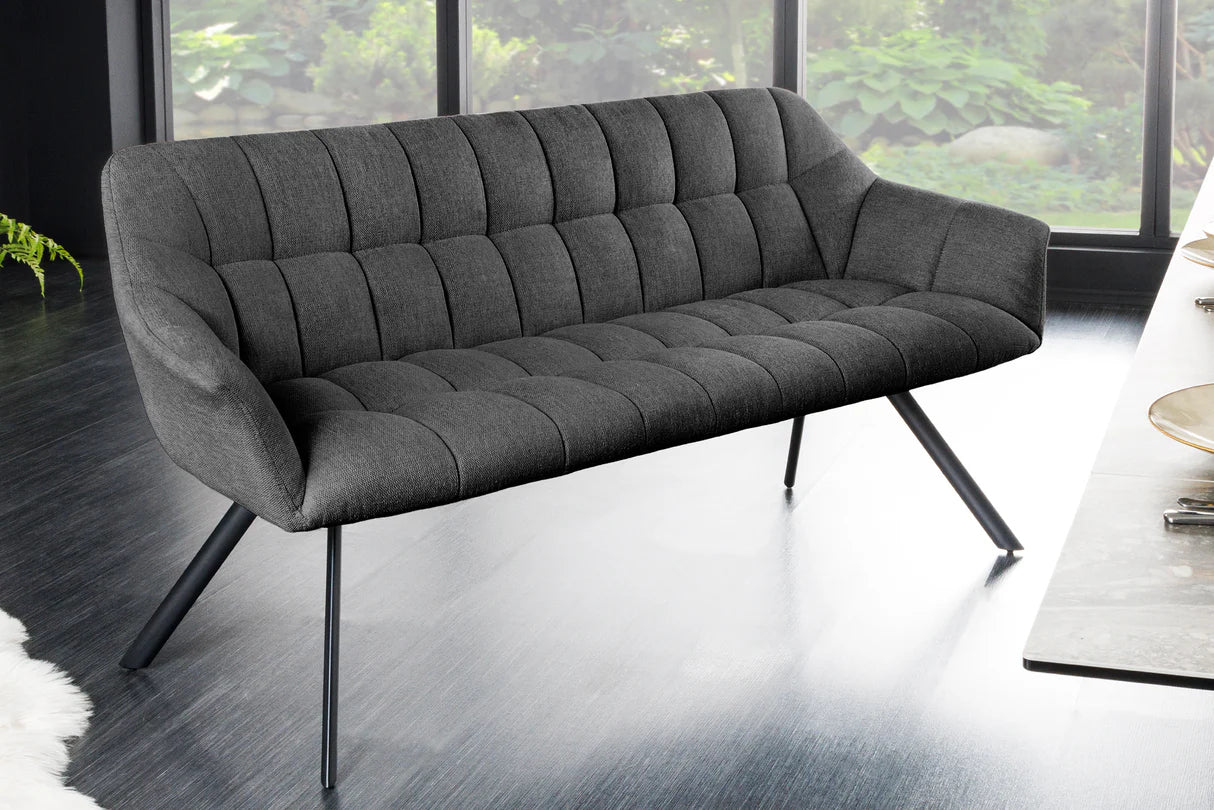 
Banc design « Papillo » - Tissu structuré anthracite