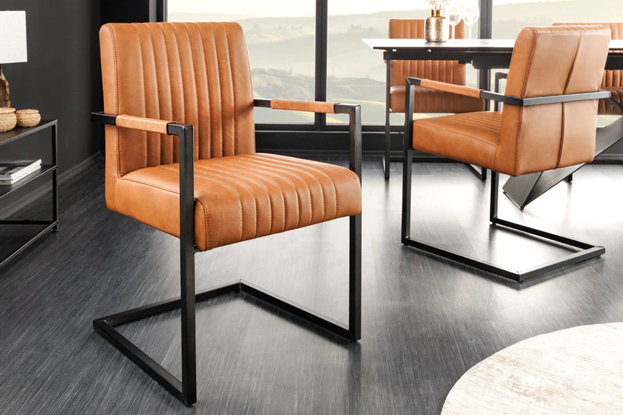 
Fauteuil cantilever « Astone » - Cognac