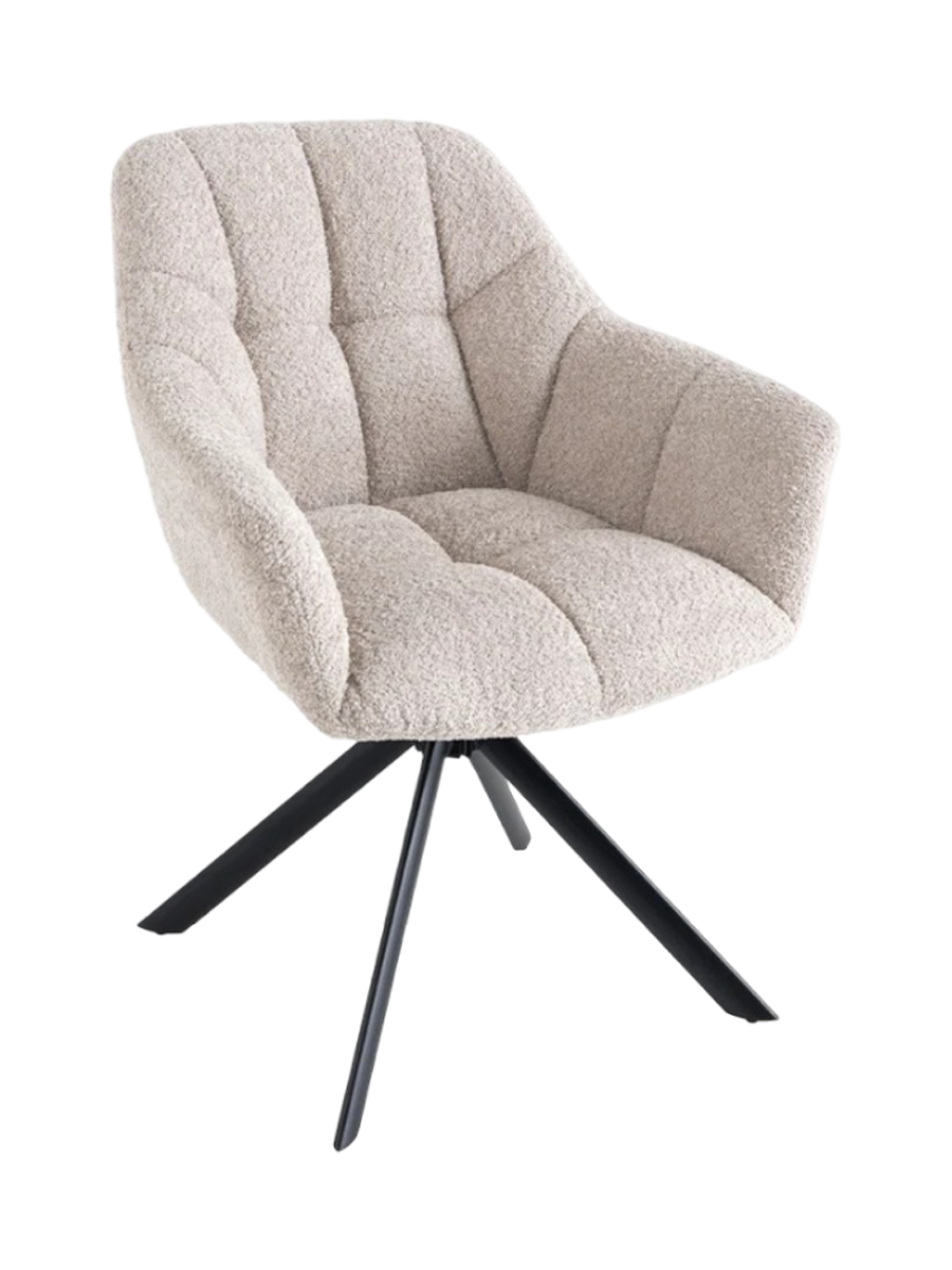 
Swivel armchair "Papillo" - Bouclé Beige