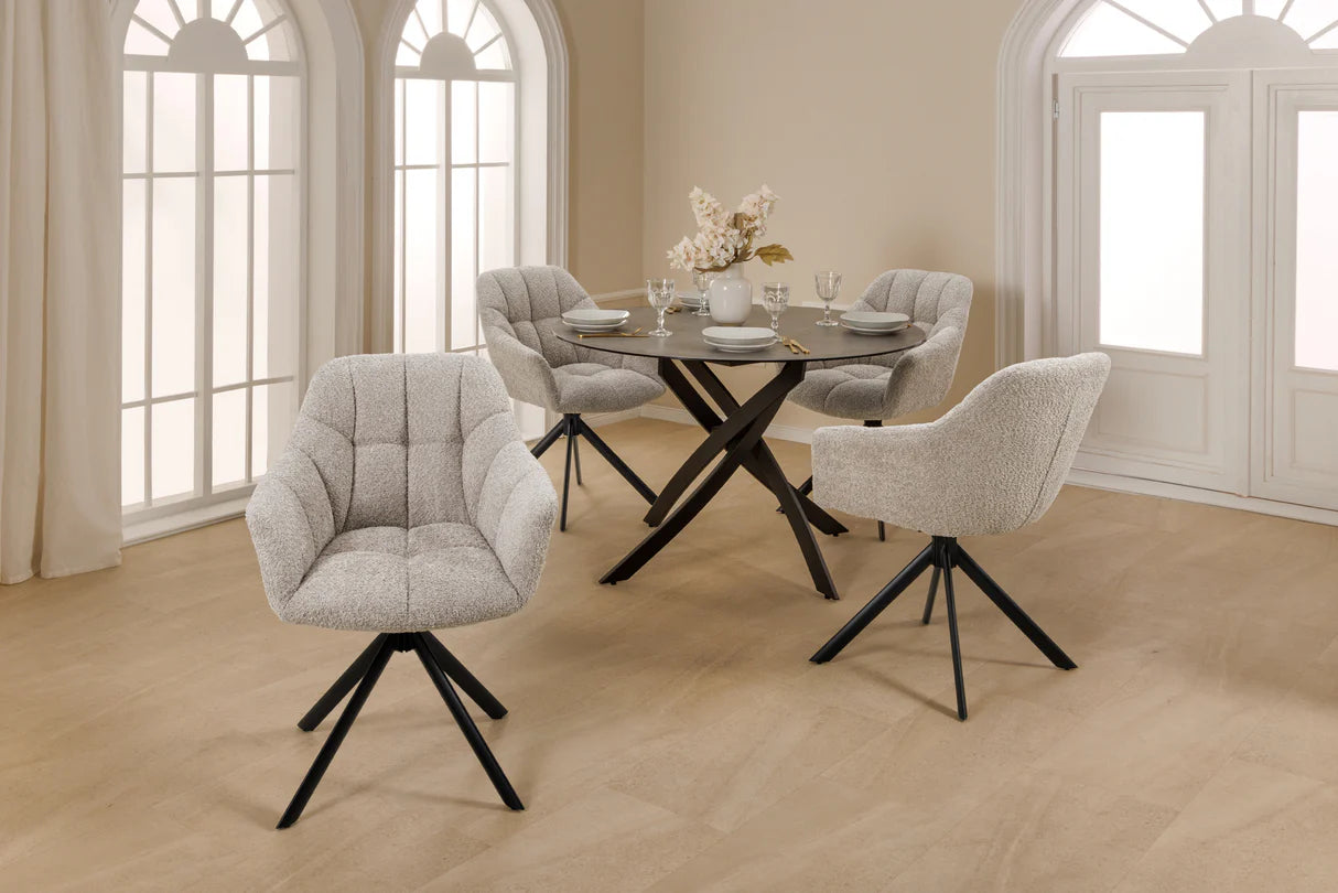 
Swivel armchair "Papillo" - Bouclé Beige