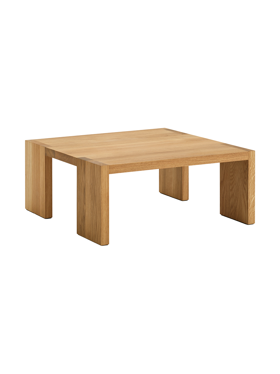 
Tavolino da caffè di design “Tenon” in legno massello di rovere - Rovere Naturale