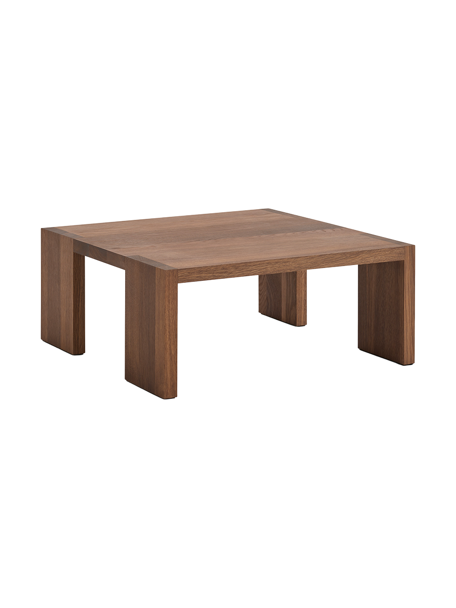 
Tavolino da caffè di design “Tenon” in legno massello di rovere - Rovere affumicato