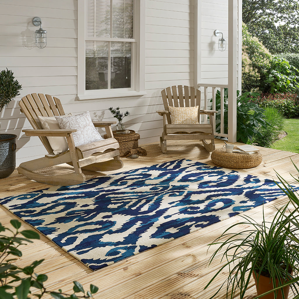 
Tapis design d'intérieur/extérieur de haute qualité « Kasuri », différentes tailles - 160 x 230 cm