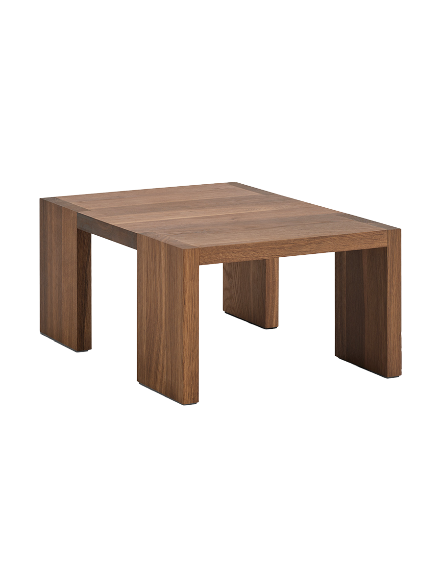 
Designer side table "Tenon" made of solid oak - Smoked oak