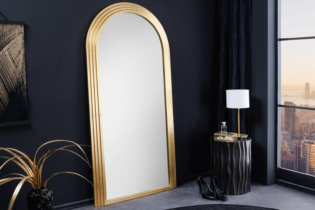 
Large "Art Deco" Design Wall Mirror - Gold