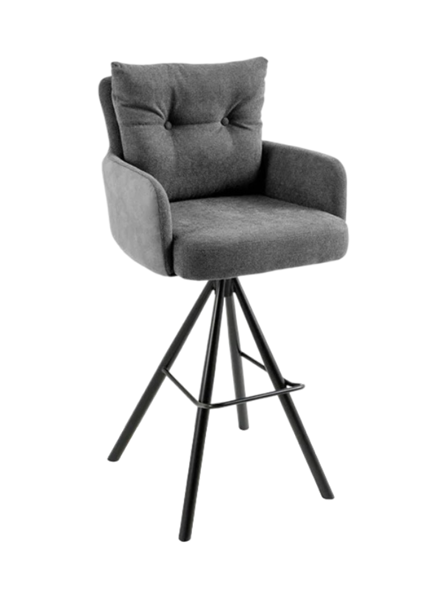 
Tabouret de bar design pivotant à 360° « Big Leon » - Anthracite