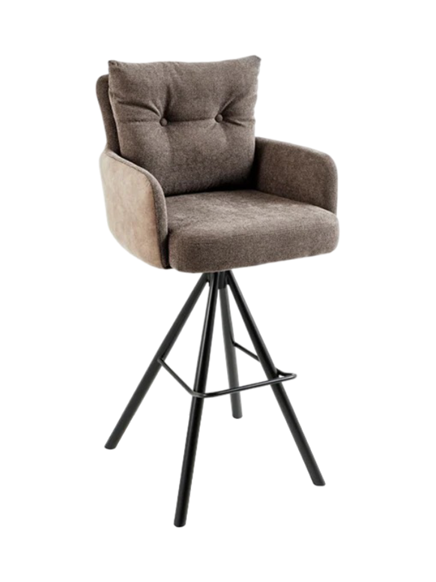 
Tabouret de bar design pivotant à 360° « Big Leon » - Taupe