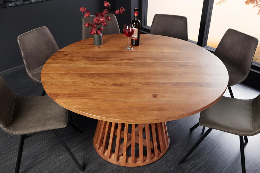 
Runder Massivholz Design Esstisch „Maison la Nuit“ - Ø 120 cm