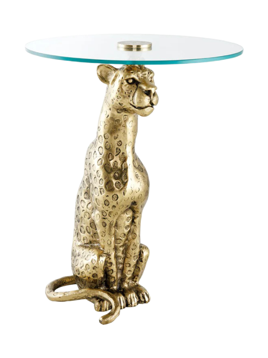
Designer Side Table "Wildlife Panther"