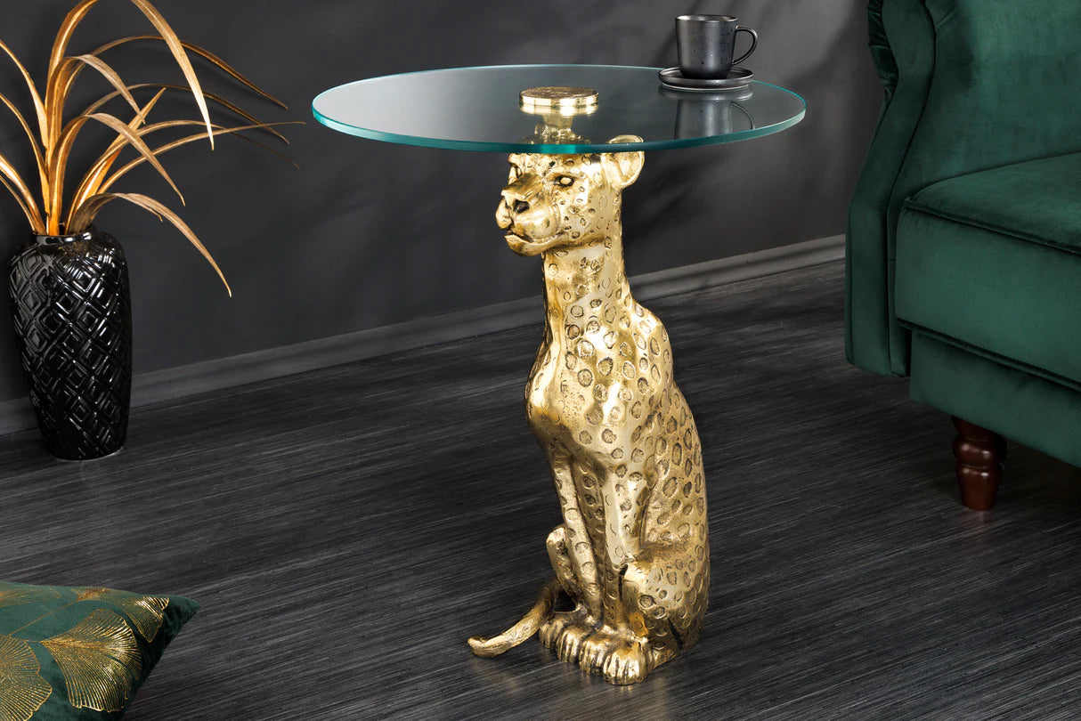 
Designer Side Table "Wildlife Panther"