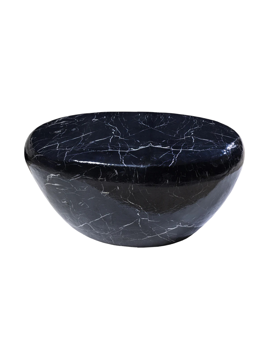 
Tavolino da salotto di design „Stone“ - Aspetto marmo Nero