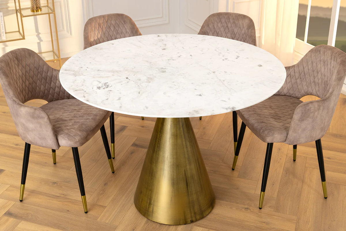 
Tavolo da pranzo rotondo di design in marmo “Elegancia” Ø 100 cm