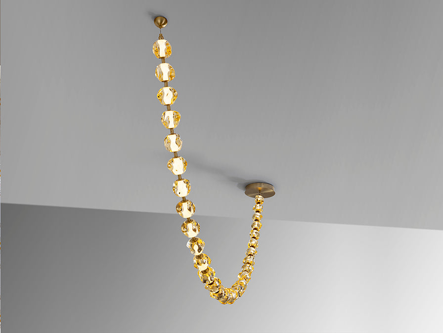 
Suspension design LED « Zaria » - Bronze/Ambre / 29 points lumineux
