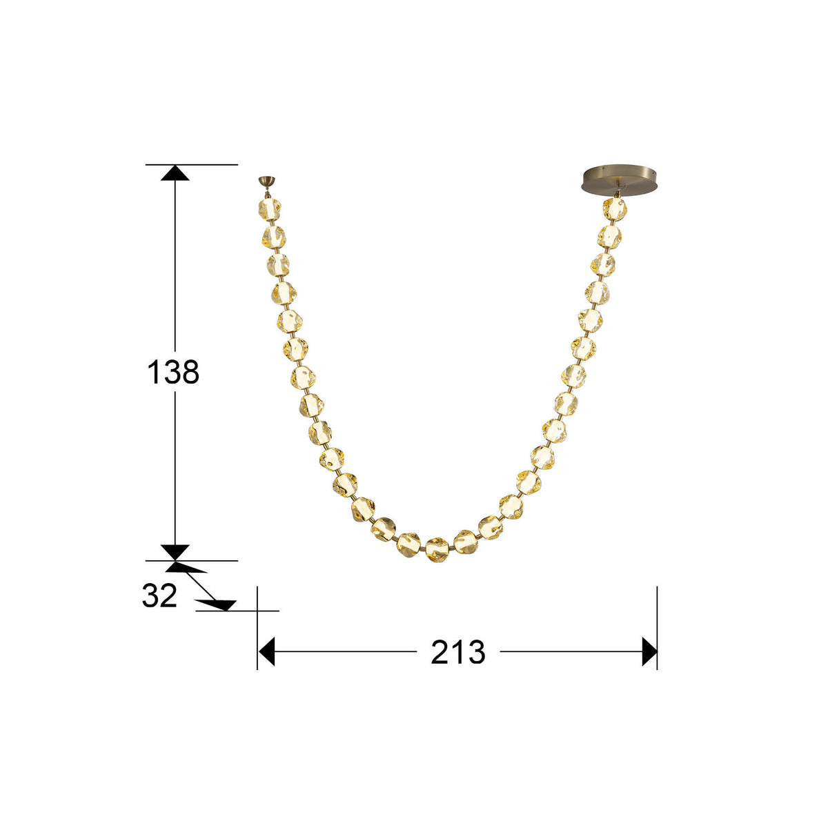 
Suspension design LED « Zaria » - Bronze/Ambre / 29 points lumineux