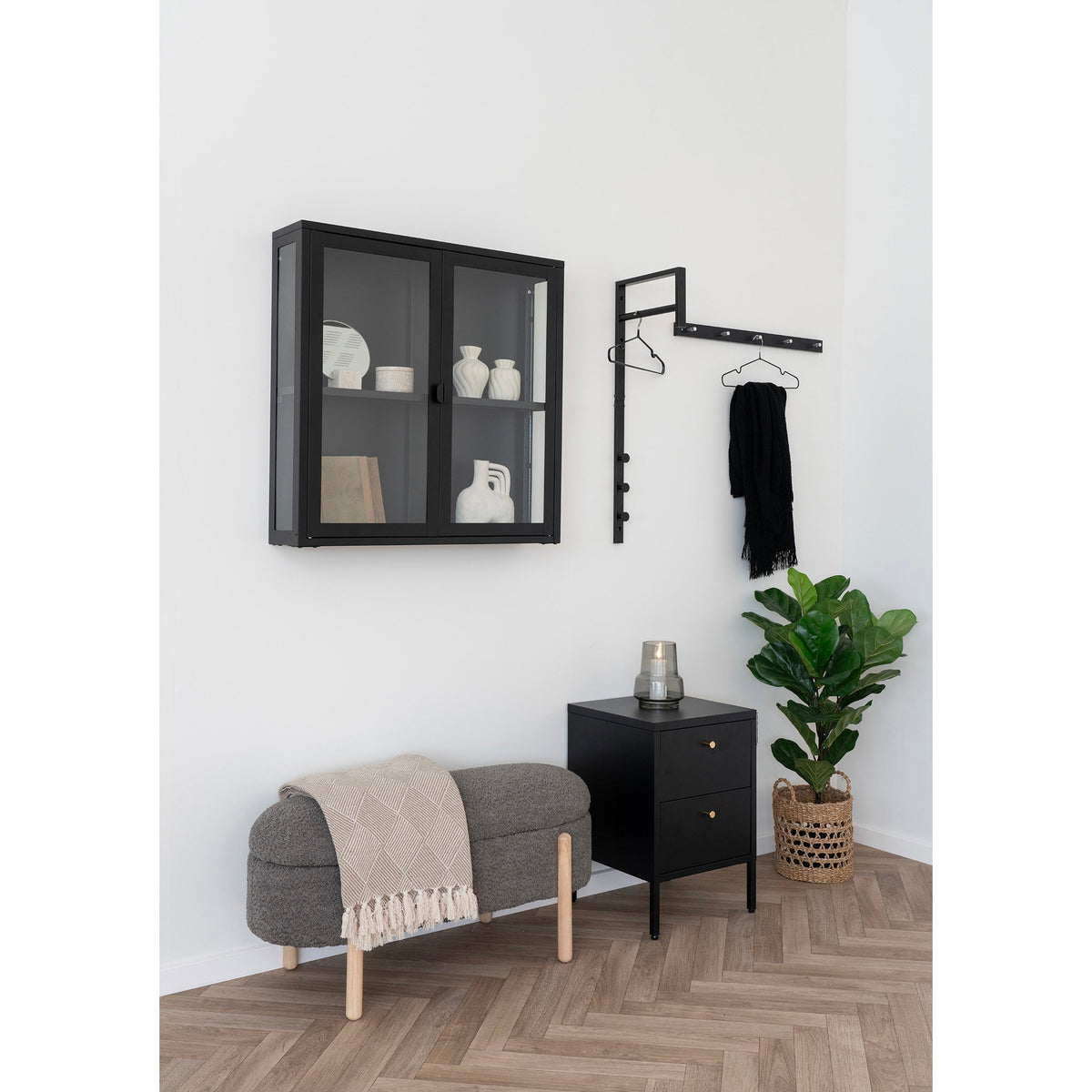 
Appendiabiti di design «Trento» - Nero