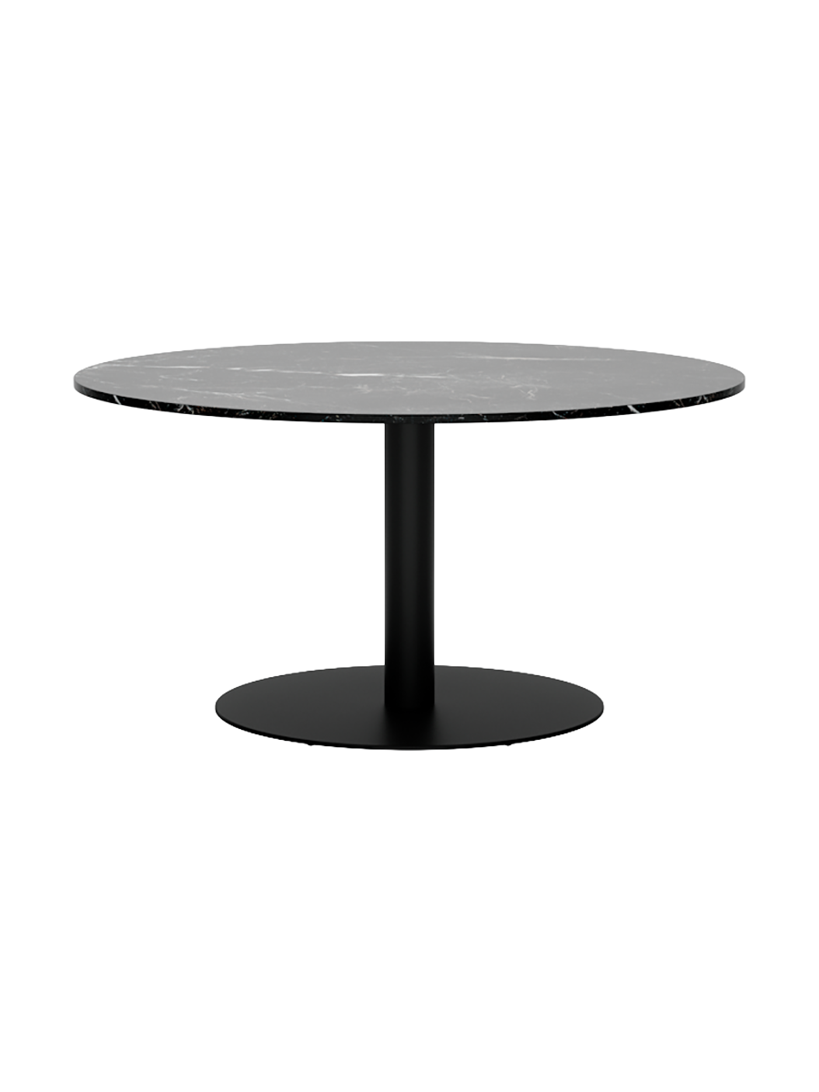 
Designer Marble Dining Table "Florence II", various sizes - Black Marquina Marble / Ø 145 cm