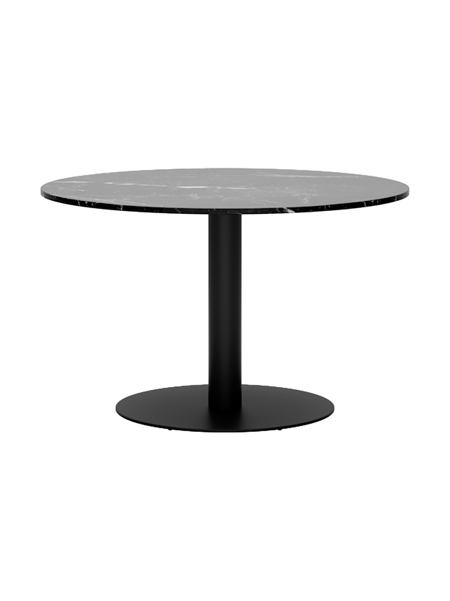 
Designer Marble Dining Table "Florence II", various sizes - Black Marquina Marble / Ø 120 cm