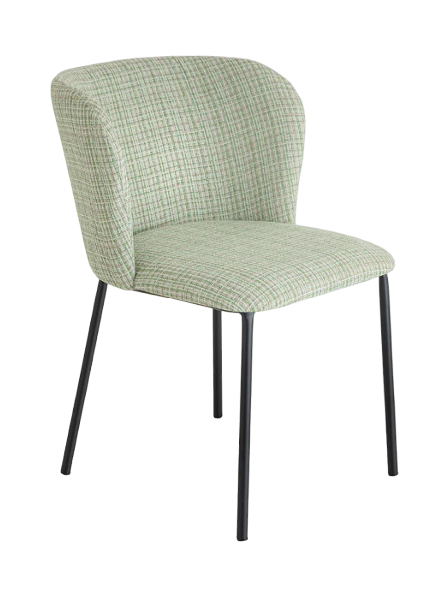 
Sedia da pranzo di design “Lyon” - Bouclé Verde/Rosa