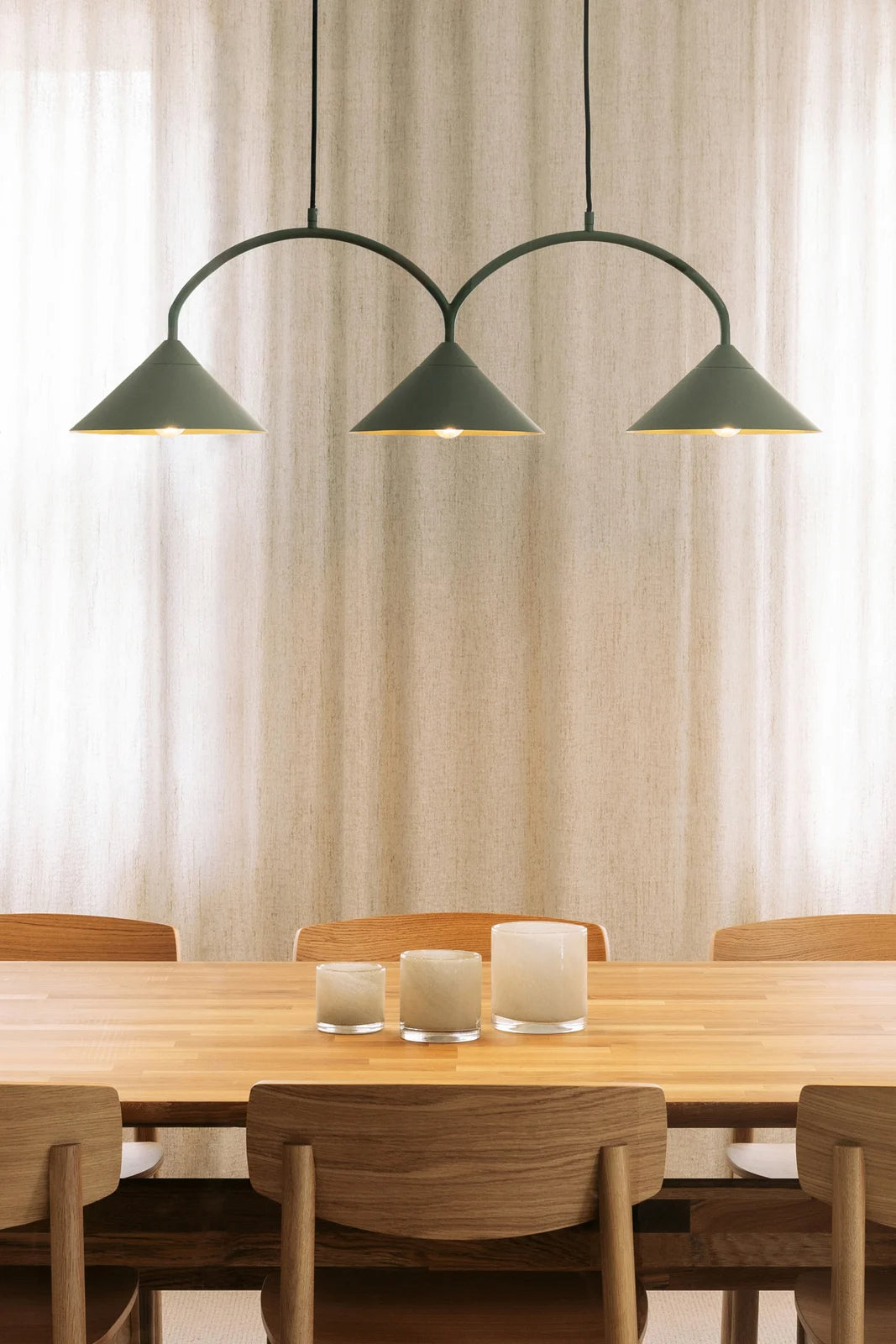 
Design Pendellampe „Curve 3“ - Moosgrün