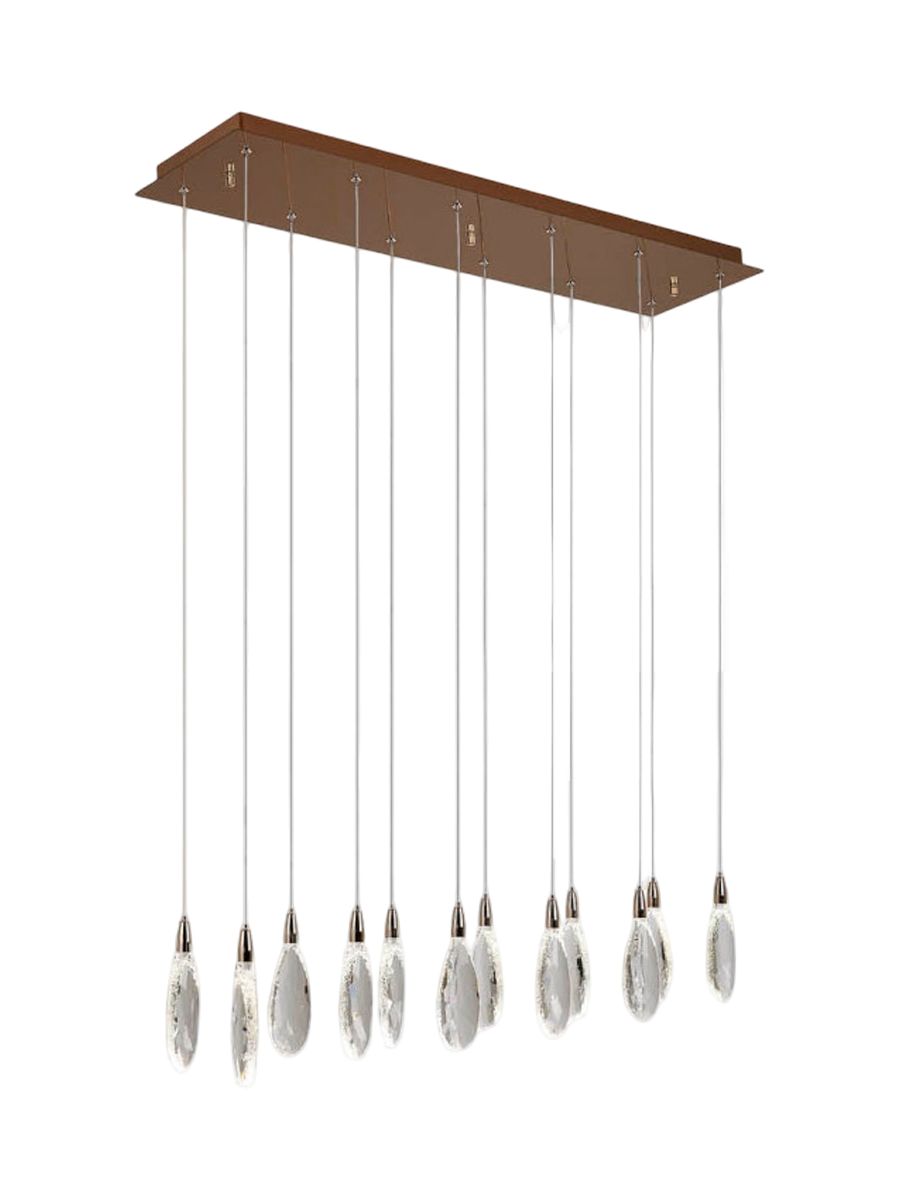
LED designer pendant light “Lagrimas” with remote control, 12 lights