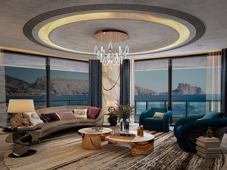 
LED Design Deckenlampe „Lagrimas“ mit Fernbedienung, 19-flammig