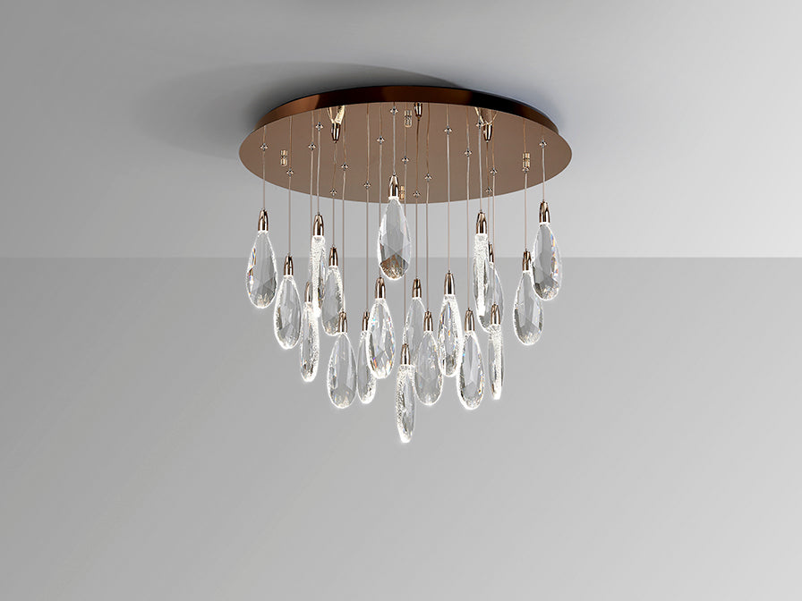 
Plafoniera di design a LED «Lagrimas» con telecomando, a 19 luci